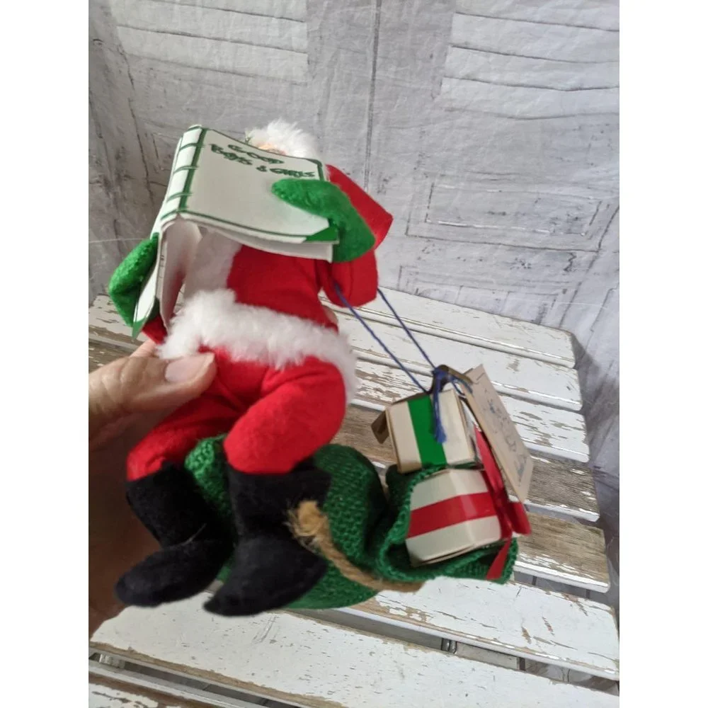 Vintage 1992 Santa reading‎ presents boys girls 522